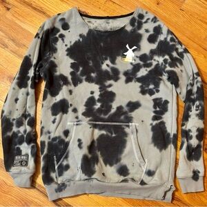 Dutch Bros Black and Gray Tie-Dye Sweatshirt
